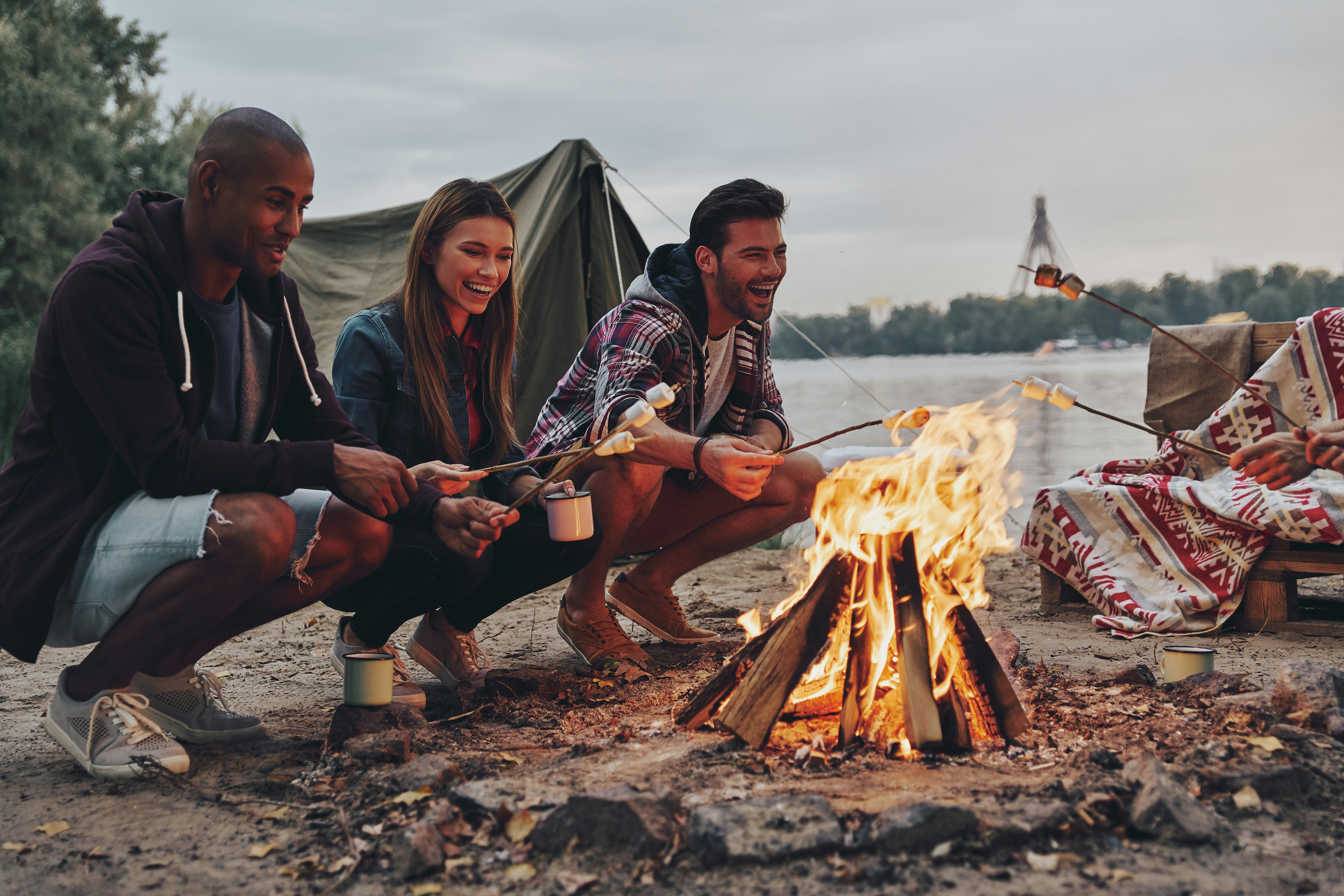 People around a campfire